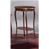 Image 1 : A KINGWOOD AND PARQUETRY OCCASIONAL TABLE, 19th CENTURY, the oval top with brass banding on br...