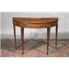Image 1 : A MAHOGANY ŒD¹ SHAPED FOLD OVER TOPPED CARD TABLE, IRISH, LATE 18th CENTURY, the top centred b...