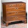 Image 1 : A MAHOGANY CHEST, 18th CENTURY, the moulded rectangular top above two short and three long gra...