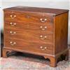 Image 1 : A MAHOGANY CHEST, 18th CENTURY, with moulded rim above a slide, fitted with four graduated lon...