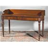 Image 1 : A MAHOGANY SERVING TABLE, IRISH EARLY 19th CENTURY, with three quarter gallery back, reeded ri...