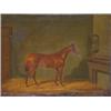 Image 1 : JAMES HENRY BROCAS (1790-1846) Oil on canvas Race horse in stable Signed with initials l...