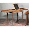 Image 1 : A MAHOGANY CROSSBANDED AND BOXWOOD LINE INLAID FOLD-OUT TOILET TABLE, c.1700, the interior wit...