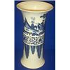 Image 1 : A SET OF THREE CYLINDRICAL VASES, ORIENTAL, 20th CENTURY, decorated with figures in a landscap...