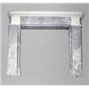 Image 1 : A WHITE STATUARY AND GREY MARBLE MANTEL PIECE, IRISH c.1770, the narrow shelf with corvetto mo...