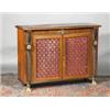 Image 1 : A ROSEWOOD SIDE CABINET, EARLY 19th CENTURY, plain rectangular top above a frieze applied with...