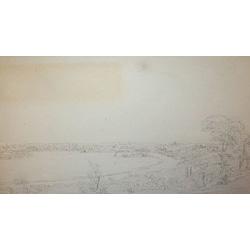 ENGLISH SCHOOL (19th CENTURY) Pencil Moscow from Vorobeova Gora, August 3rd 1817 20cms x...