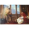 Image 1 : E. CHASE, 19th CENTURY Oil on canvas A Theatrical Scene on the Logia of an Italian Renaissa...