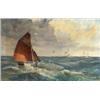 Image 1 : JOHN FAULKNER (c.1830-1888) Watercolour Fishing smacks and other shipping in a breeze Si...