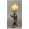 Image 1 : A BRONZE FIGURE OF ATLAS KNEELING SUPPORTING A GLOBE inscribed G Thomas Editeur, 44 Rue N.D. d...