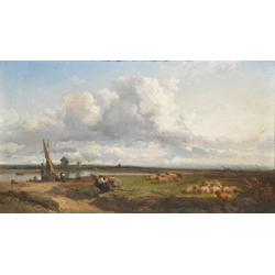 R.H. WOOD Oil on Geo. Rowney & Co. Mill¹d boards On the Avon Signed diagonally lower lef...