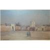 Image 1 : EARLY 20th CENTURY SCHOOL Figures in an Arab village Signed, Diego 31cms x 34cms. e20...