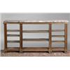 Image 1 : A PAIR OF ROSEWOOD BREAKFRONT OPEN BOOKCASES, 19th CENTURY, exceptionally narrow, each with st...