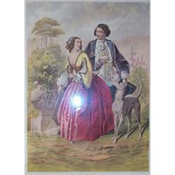 COLOURED LITHOGRAPH, Le Papillon, 34cms x 24cms. e100/150...