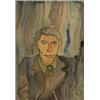 Image 1 : Kenneth Hall (1913-1946) Watercolour Self Portrait (1936) Signed lower right Hall 50c...
