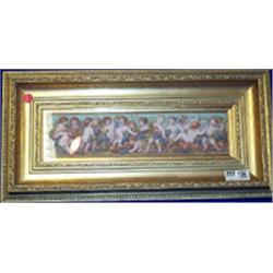 S. Lefry (continental school, c.1900) Watercolour A procession of baccanalian cherubs 9c...