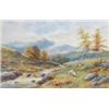 Image 1 : HAROLD LAWES (fl. 1890) Watercolour Island stream with sheep Signed lower right Harold L...