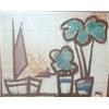 Image 1 : MARKEY ROBINSON (1918-1999) Gouache on wallpaper Still Life Signed lower right 39cms...
