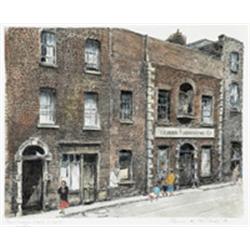 FLORA H. MITCHELL (1890-1973) Watercolour over pen The Weaver¹s Hall, Dublin Inscribed a...