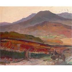 JOHN LAVERY (1856-1941) Oil on canvas board The Kingdom of Kerry, Bringing Home the Turf<br...