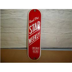 Star Weekly Advertising Sign Oval