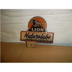 Lion Naturalube Sign