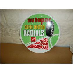 Autopac Steel Belted Radials Sign