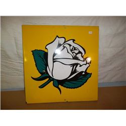 White Rose Porcelain Sign