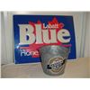 Image 1 : Labatts Blue Tin Advertising Sign and Pail