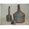 Image 1 : Metal Service Station Oil Tins / Funnels