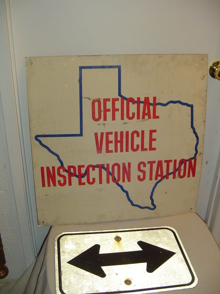 Metal Arrow / Vehicle Inspection Signs - Bodnarus Auctioneering