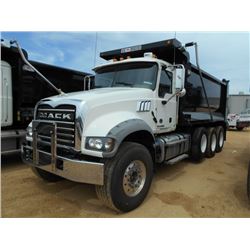 2016 MACK GU713 TRI-AXLE DUMP, VIN/SN:1M2AX07C2GM027277 - 445HP MACK MP8 DIESEL ENGINE, 10 SPD MACK,