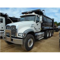 2016 MACK GU713 TRI-AXLE DUMP TRUCK, VIN/SN:1M2AX07C6GM027279 - 445 HP MACK MP8 ENGINE, MACK T310M 1