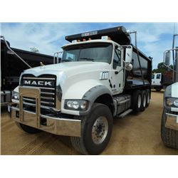 2016 MACK GU713 TRI-AXLE DUMP, VIN/SN:1M2AX07C2GM027280 - 445 HP MACK MP8 ENGINE, MACK T310M 10SPD T