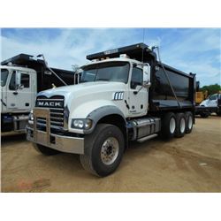 2016 MACK GU713 TRI-AXLE DUMP, VIN/SN:1M2AX07C0GM027276 - 445 HP MACK MP8 DIESEL ENGINE, 10 SPD MACK