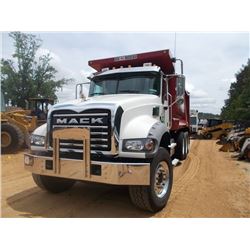 2016 MACK GU713 TRI-AXLE DUMP, VIN/SN:1M2AX07C8GM060350 - 445 HP MACK MP8 ENG, MACK T310M 10 SPD TRA