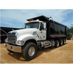 2013 MACK GU713 QUAD-AXLE DUMP TRUCK, VIN/SN:1M1AX07Y6DM016956 - 455 HP MACK MPB-455M ENGINE, ALLISO