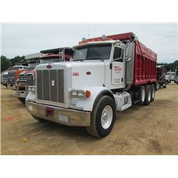 2007 PETERBILT 357 TRI-AXLE DUMP, VIN/SN:1XPADB0X77D698710 - C15 CAT DIESEL ENGINE, 18 SPD TRANS, 46