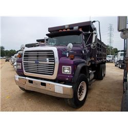 1996 FORD L9000 T/A DUMP, VIN/SN:1FDYU90T5TVA10581 - 3306 CAT ENG, 9 SPD TRANS, 40K REARS, 14,060# F