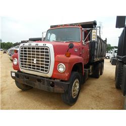1973 FORD 8000 T/A DUMP, VIN/SN:U912VQ72399 - FORD DIESEL ENGINE, 13 SPD TRANS, 38K REARS, 12K FRONT