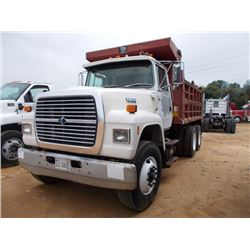 1991 FORD L8000 T/A DUMP, VIN/SN:1FGYU82A2MVA31542 - FORD DIESEL ENGINE, 8LL TRANS, 15' OX DUMP BODY