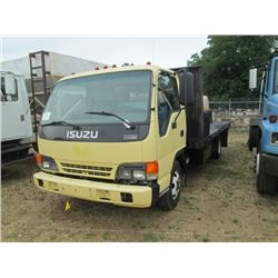 2001 ISUZU NPR S/A FLATBED TRUCK, VIN/SN:JALC4B14217002242 - DIESEL ENGINE, A/T, 16' FLATBED, 3 PROD