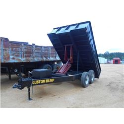 CUSTOM DUMP T/A DUMP TRAILER, - 12' X 89", ELECTRIC OVER HYD, SWING GATE