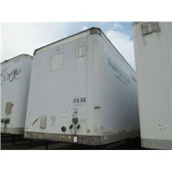 2000 LUFKIN TFV-IPST 53' T/A VAN TRAILER, VIN/SN:1L01A5323Y1142636 - BARN DOOR, 295/75R22.5 TIRES ON