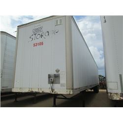 1998 WABASH 53' T/A VAN TRAILER, VIN/SN:1JJV532W3WL466207 - BARN DOOR, 295/75R22.5 TIRES ON STEEL DI