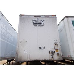 1997 UTILITY VS2DC T/A VAN TRAILER, VIN/SN:1UYVS2534VP159814 - BARN DOOR, 295/75R22.5 TIRES ON STEEL