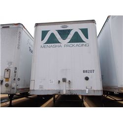 1988 STRICK 48' T/A VAN TRAILER, VIN/SN:1S12E8483JE307170 - BARN DOOR, 295/75R22.5 TIRES ON STEEL DI