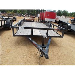 2015 CALIBER T/A UTILITY TRAILER, VIN/SN:57BWG7167S1023521 - 16' X 7', TAILGATE