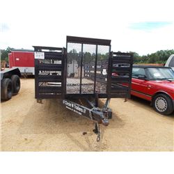 CIRCLE W UTILITY TRAILER, - 18' X 7', 3' SIDES, FRONT & REAR FOLD UP RAMPS