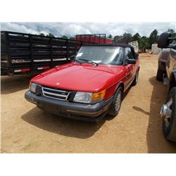 1991 SAAB 900 TURBO VIN/SN:YS3AL76LXM7008747 - GAS ENGINE, A/T, ODOMETER READING 152,463 MILES (DOES